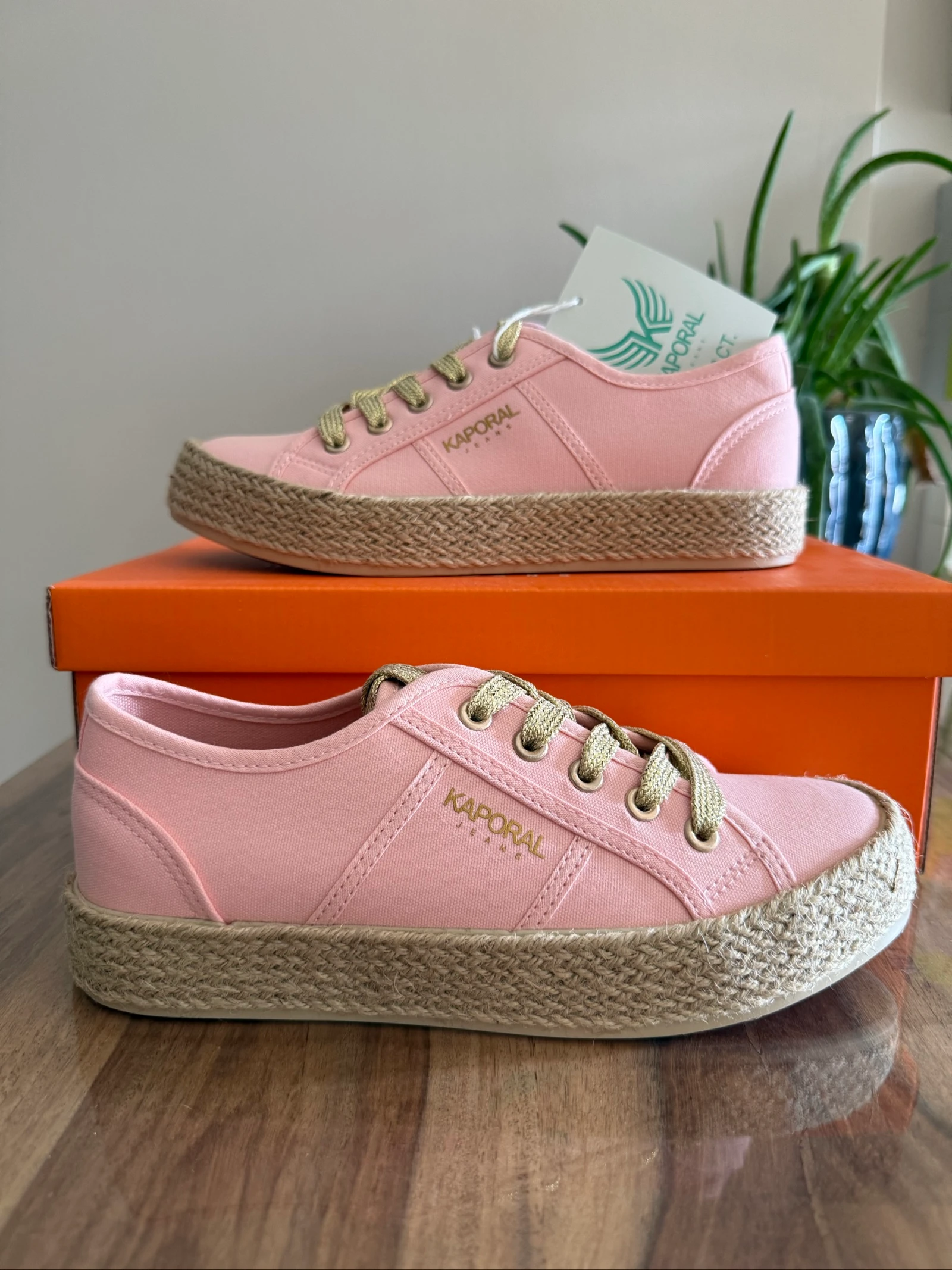 Sneakers Kaporal Biorgaty Femme 37 Rose Nude – Neuves avec boîte – Espadrilles Toile